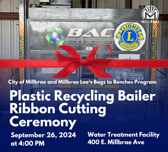 Plastic Recycling Bailer Ribbon Cutting Ceremony Flyer